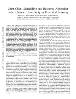 Joint Client Scheduling and Resource Allocation under Channel
  Uncertainty in Federated Learning