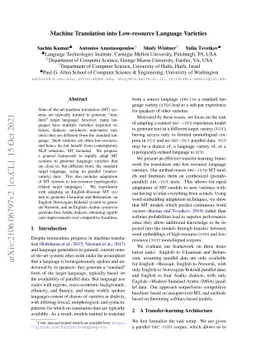 Machine Translation into Low-resource Language Varieties