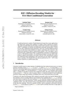 D2C: Diffusion-Denoising Models for Few-shot Conditional Generation