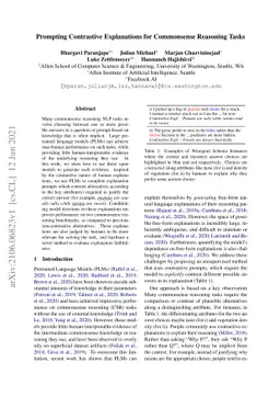 Prompting Contrastive Explanations for Commonsense Reasoning Tasks