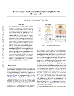 Recomposing the Reinforcement Learning Building Blocks with
  Hypernetworks