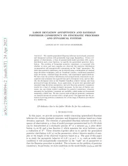 Large Deviation Asymptotics and Bayesian Posterior Consistency on
  Stochastic Processes and Dynamical Systems