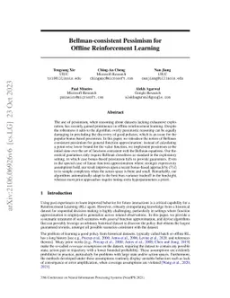 Bellman-consistent Pessimism for Offline Reinforcement Learning