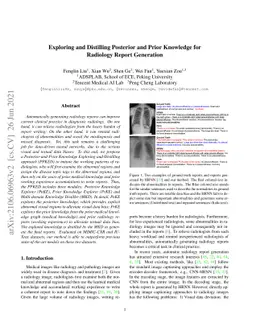 Exploring and Distilling Posterior and Prior Knowledge for Radiology
  Report Generation