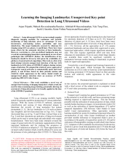 Learning the Imaging Landmarks: Unsupervised Key point Detection in Lung
  Ultrasound Videos