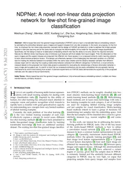 NDPNet: A novel non-linear data projection network for few-shot
  fine-grained image classification