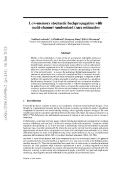 Low-memory stochastic backpropagation with multi-channel randomized
  trace estimation