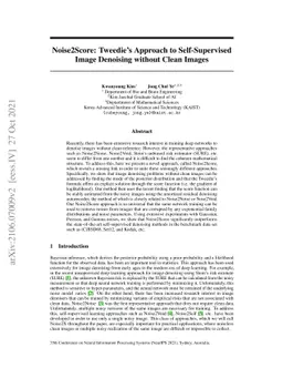 Noise2Score: Tweedie's Approach to Self-Supervised Image Denoising
  without Clean Images