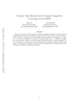 Towards Tight Bounds on the Sample Complexity of Average-reward MDPs