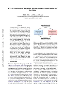 GenSF: Simultaneous Adaptation of Generative Pre-trained Models and Slot
  Filling