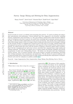 Survey: Image Mixing and Deleting for Data Augmentation