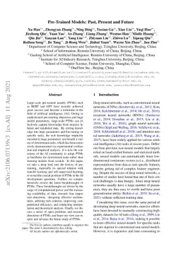 Pre-Trained Models: Past, Present and Future