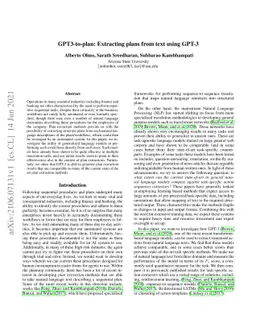 GPT3-to-plan: Extracting plans from text using GPT-3