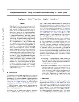 Temporal Predictive Coding For Model-Based Planning In Latent Space