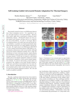 Self-training Guided Adversarial Domain Adaptation For Thermal Imagery