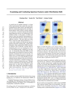 Examining and Combating Spurious Features under Distribution Shift
