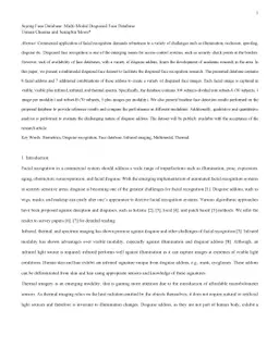 Sejong Face Database: A Multi-Modal Disguise Face Database