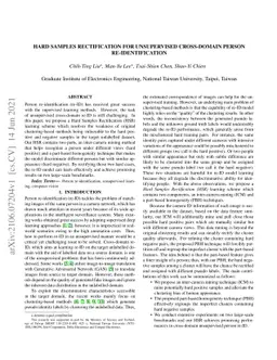 Hard Samples Rectification for Unsupervised Cross-domain Person
  Re-identification