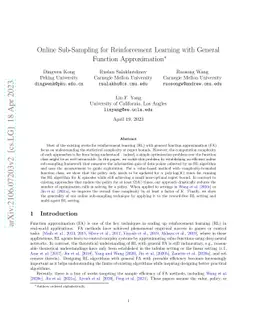 Online Sub-Sampling for Reinforcement Learning with General Function
  Approximation