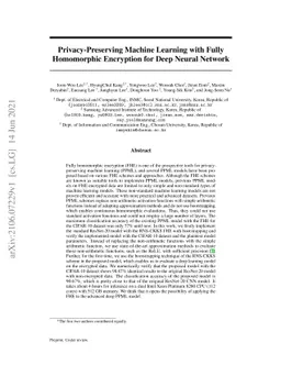Privacy-Preserving Machine Learning with Fully Homomorphic Encryption
  for Deep Neural Network