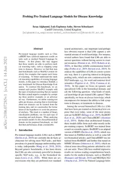 Probing Pre-Trained Language Models for Disease Knowledge