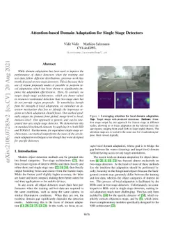 Attention-based Domain Adaptation for Single Stage Detectors