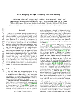 Pixel Sampling for Style Preserving Face Pose Editing