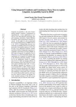 Using Integrated Gradients and Constituency Parse Trees to explain
  Linguistic Acceptability learnt by BERT