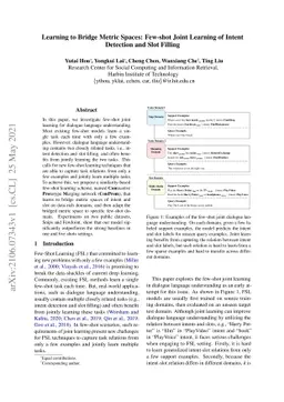 Learning to Bridge Metric Spaces: Few-shot Joint Learning of Intent
  Detection and Slot Filling