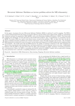 Recurrent Inference Machines as inverse problem solvers for MR
  relaxometry
