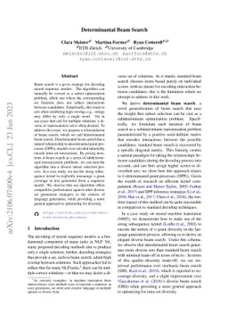 Determinantal Beam Search