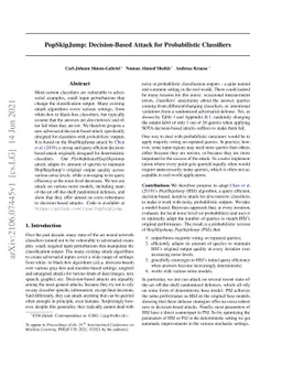 PopSkipJump: Decision-Based Attack for Probabilistic Classifiers