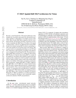 S$^2$-MLP: Spatial-Shift MLP Architecture for Vision