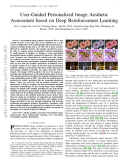 User-Guided Personalized Image Aesthetic Assessment based on Deep
  Reinforcement Learning
