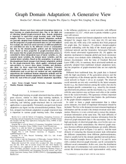 Graph Domain Adaptation: A Generative View