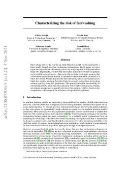 Characterizing the risk of fairwashing