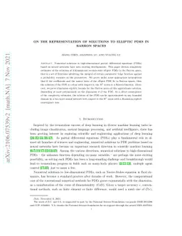 On the Representation of Solutions to Elliptic PDEs in Barron Spaces