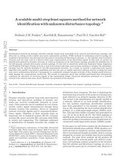 A scalable multi-step least squares method for network identification
  with unknown disturbance topology