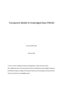 Transparent Model of Unabridged Data (TMUD)