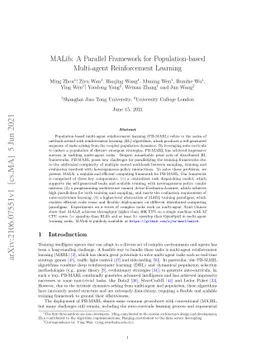 MALib: A Parallel Framework for Population-based Multi-agent
  Reinforcement Learning