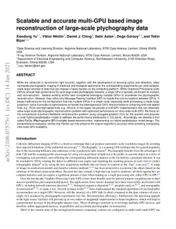 Scalable and accurate multi-GPU based image reconstruction of
  large-scale ptychography data