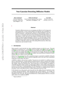 Non Gaussian Denoising Diffusion Models