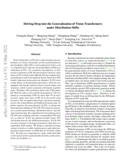 Delving Deep into the Generalization of Vision Transformers under
  Distribution Shifts
