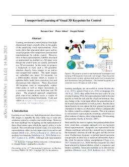 Unsupervised Learning of Visual 3D Keypoints for Control