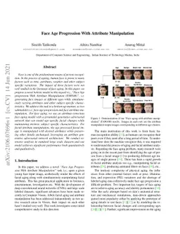 Face Age Progression With Attribute Manipulation