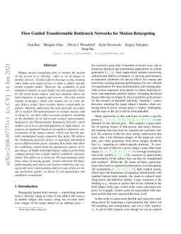 Flow Guided Transformable Bottleneck Networks for Motion Retargeting