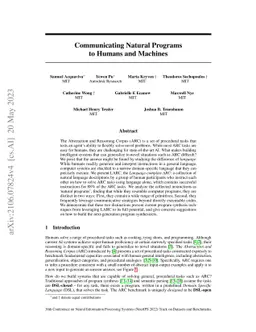 Communicating Natural Programs to Humans and Machines
