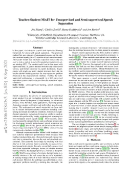 Teacher-Student MixIT for Unsupervised and Semi-supervised Speech
  Separation