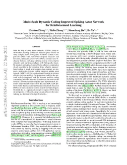 Population-coding and Dynamic-neurons improved Spiking Actor Network for
  Reinforcement Learning
