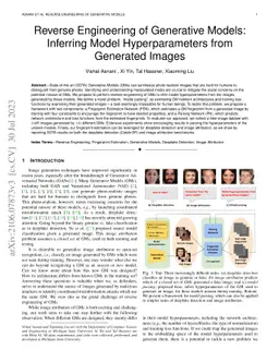 Reverse Engineering of Generative Models: Inferring Model
  Hyperparameters from Generated Images